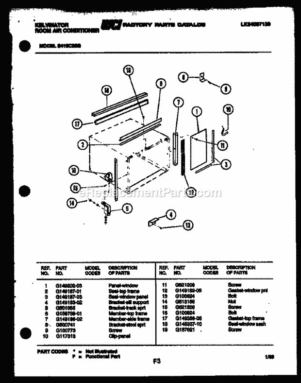 Kelvinator S418C2SB Room Air Conditioner - Lk34087130 Page C Diagram