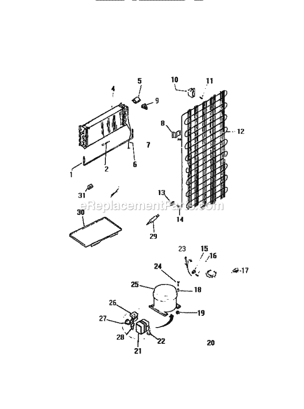 Kelvinator TMK210AN5T Top Freezer Top Mount Refrigerator - K1661-241 System Diagram