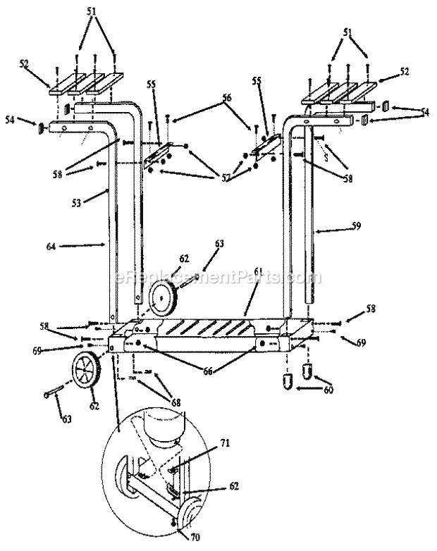 Kenmore 10193 Outdoor Grill Cart_Assembly Diagram