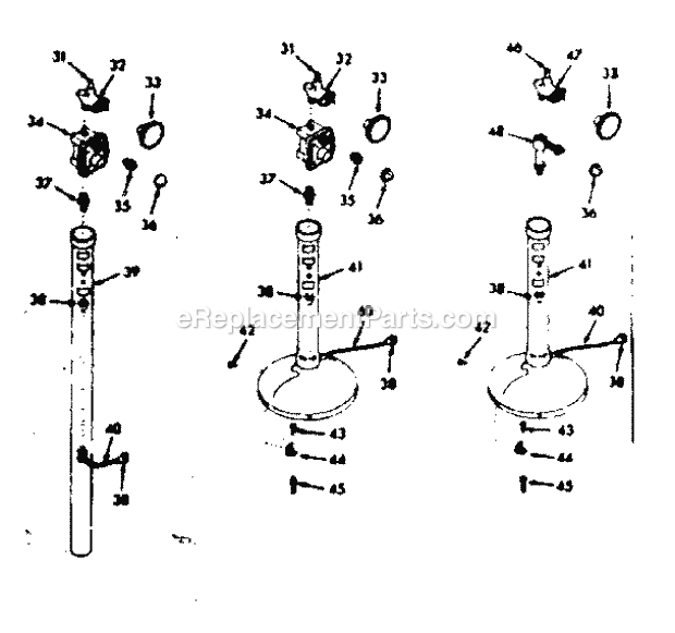 Kenmore 10322201 Gas Grill Pedestal_Section Diagram