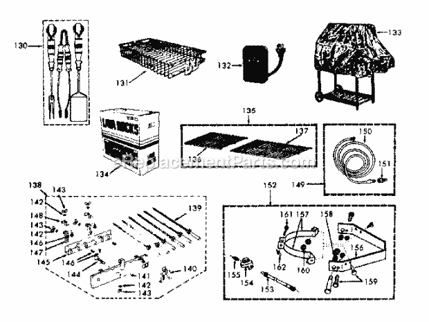 Kenmore 10451 Outdoor Gas Grill Page D Diagram