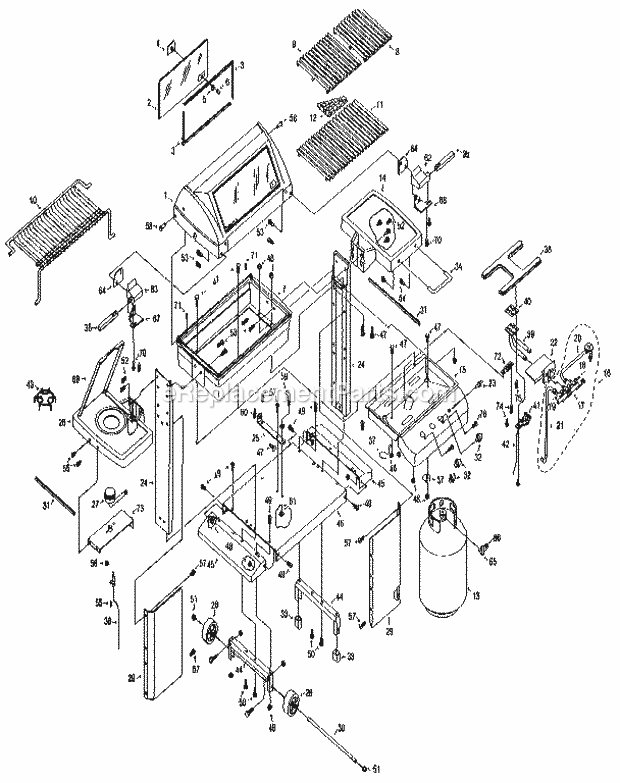 Kenmore 10655 Grill Grill Diagram