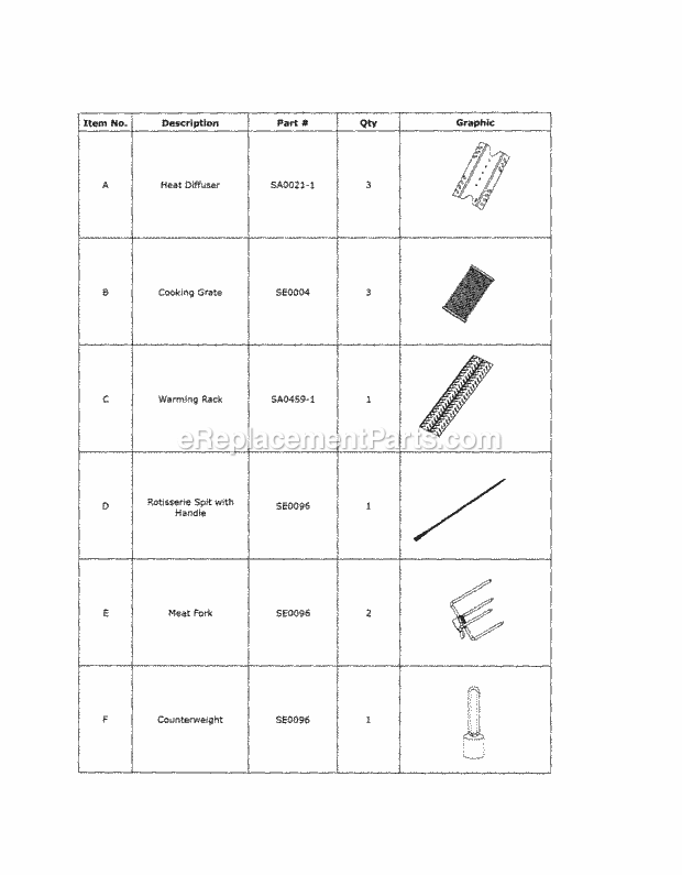 Kenmore 119166750 Gas Grill Grill_Accessories Diagram