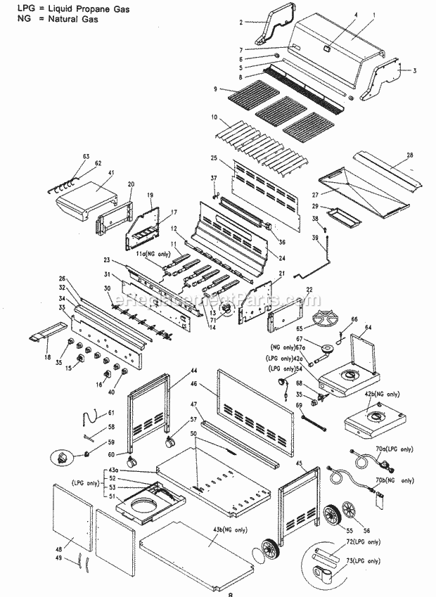 Kenmore 14115337 Grill Grill Diagram
