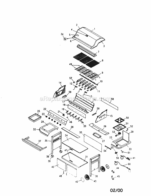 Kenmore 14115799 Gas Grill Elite Gas_Grill_Assembly Diagram