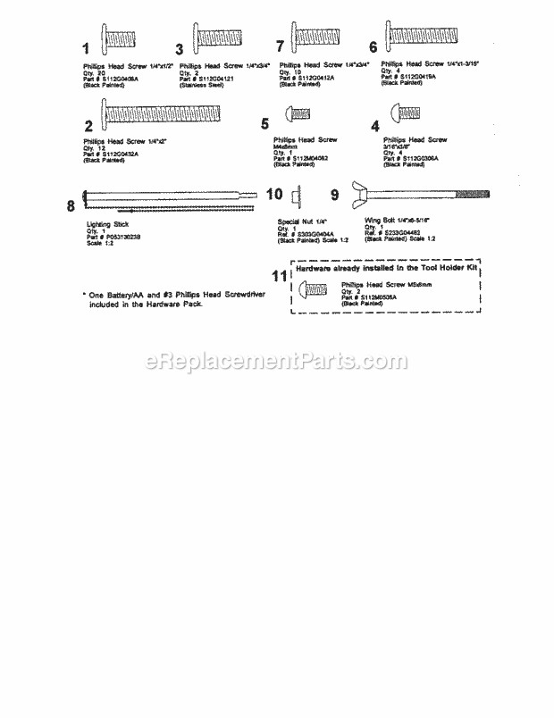 Kenmore 141163251 Lpg Grill Hardware_Pack Diagram