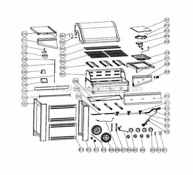 Kenmore 14603505410 Gas Grill Grill_Assy Diagram