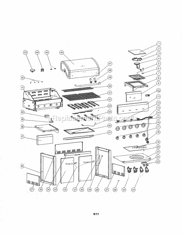 Kenmore 14616198210 Gas Grill Gas_Grill Diagram