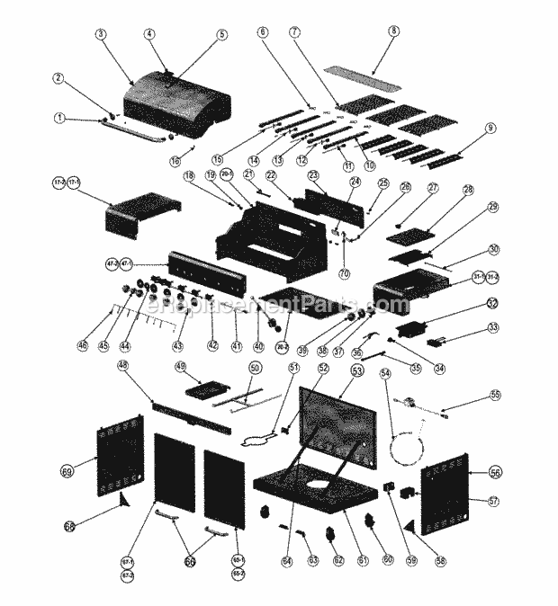 Kenmore 14820126510 Grill Grill_Assy Diagram