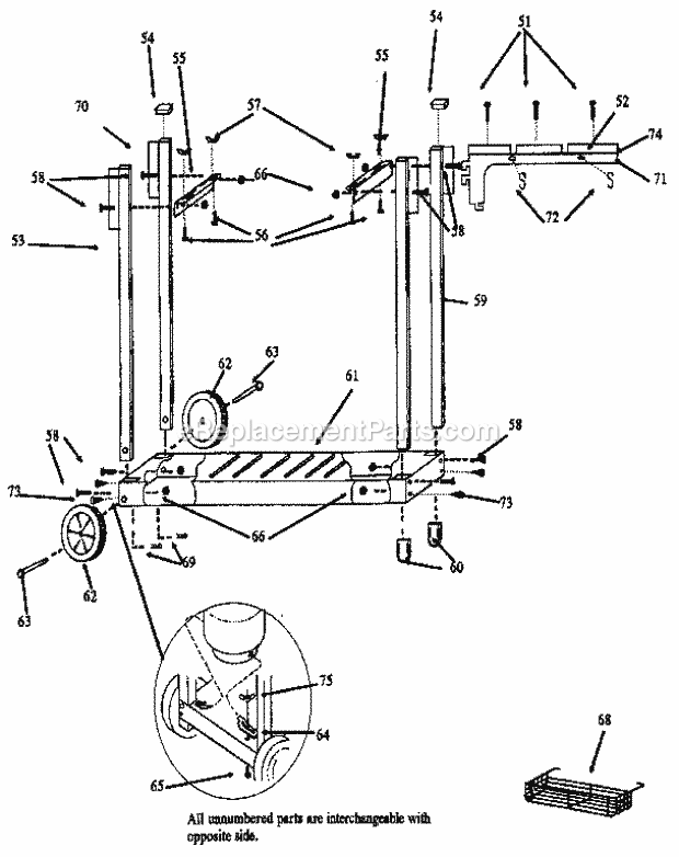 Kenmore 15320 Grill Cart_Assembly Diagram