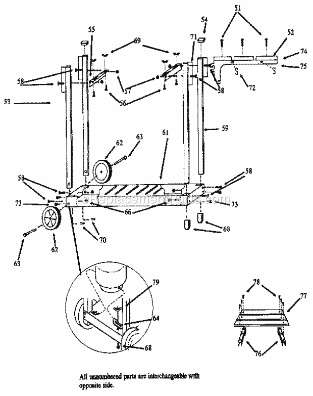 Kenmore 15422 Grill Cart_Assembly Diagram