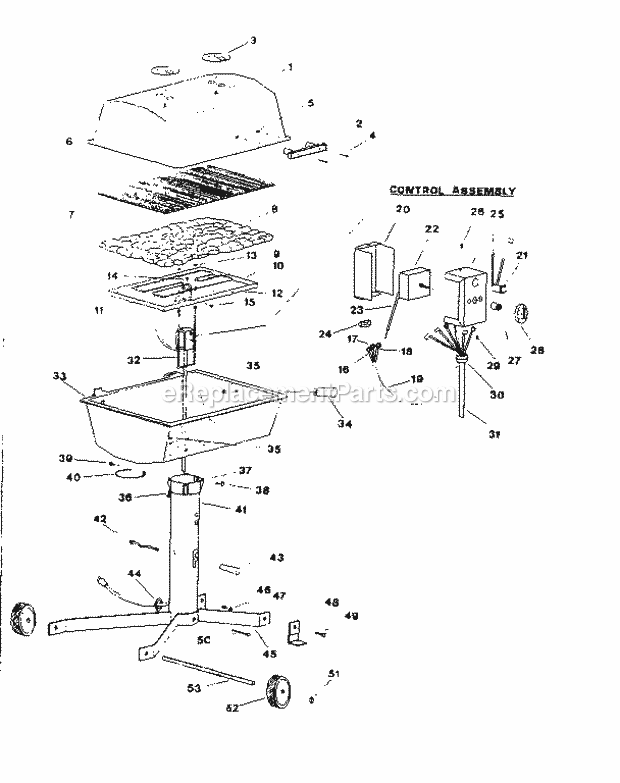 Kenmore 1839 Outdoor Grill Replacement_Parts Diagram