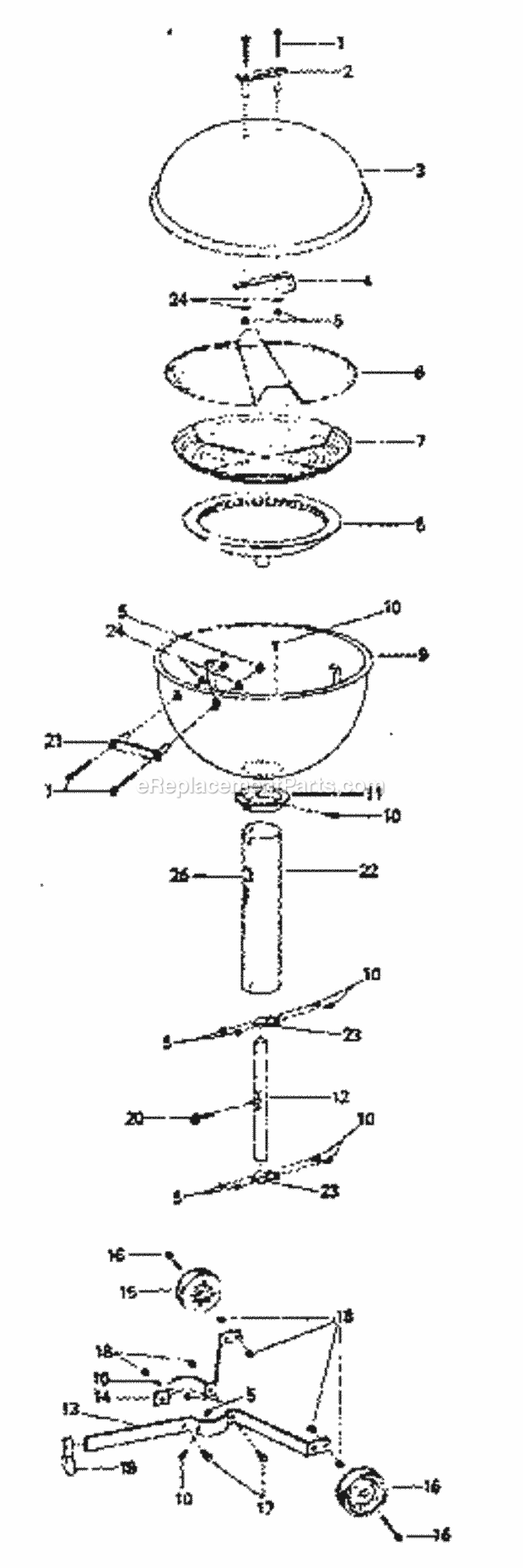 Kenmore 1847 Sears Outdoor Grill Replacement_Parts Diagram