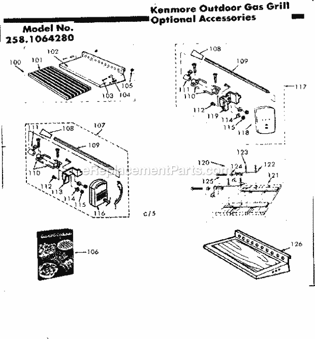 Kenmore 2581064280 Outdoor Gas Grill Optional_Accessories Diagram