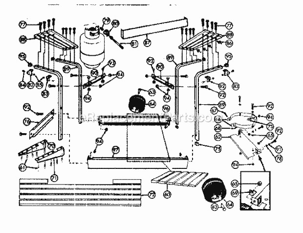 Kenmore 2581087180 Outdoor Gas Grill Main_Frame Diagram