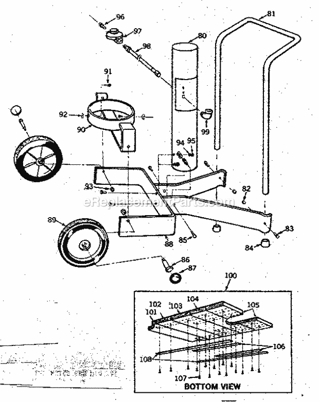 Kenmore 25822529 Gas Grill Portable_Cart_Assemblies Diagram