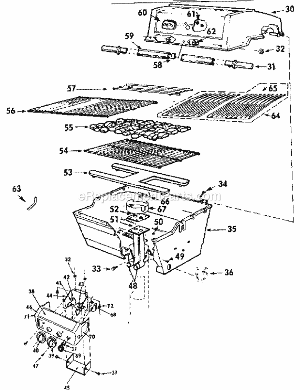 Kenmore 2582338071 Outdoor Gas Grill Page B Diagram