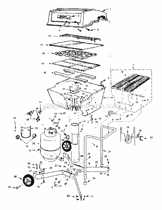 Kenmore 2582348172 Gas Grill Burner_Section Diagram