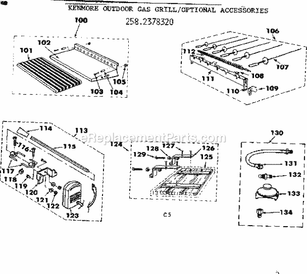 Kenmore 2582378320 Outdoor Gas Grill Optional_Accessories Diagram