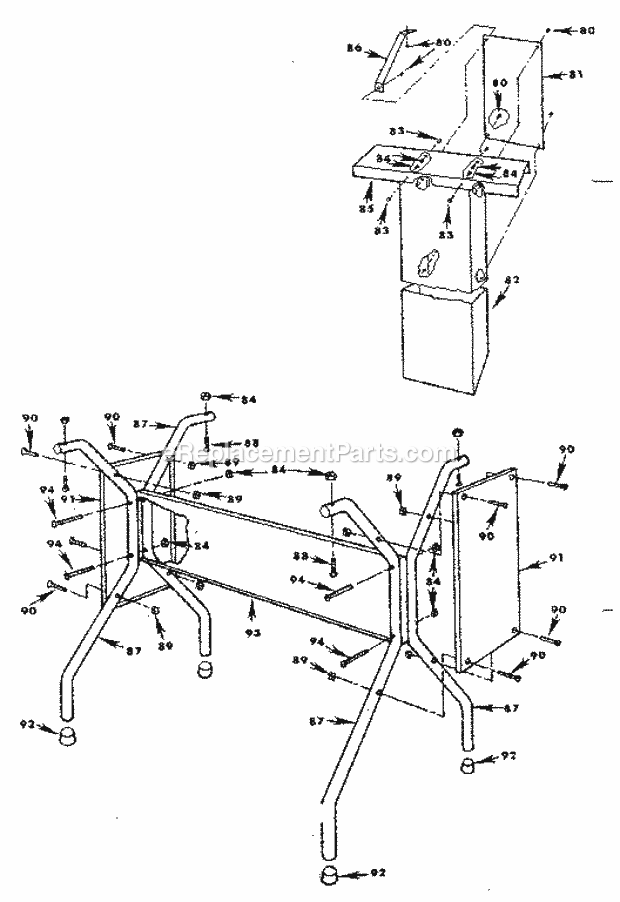 Kenmore 2582397650 Gas Grille Post_And_Patio Diagram