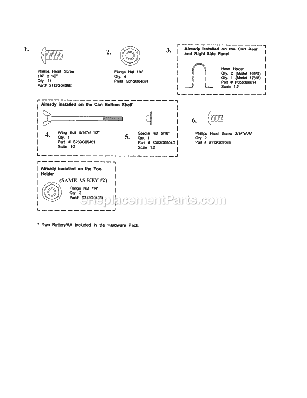 Kenmore 25865-4A Elite Gas Grill Hardware_Pack_Diagram Diagram