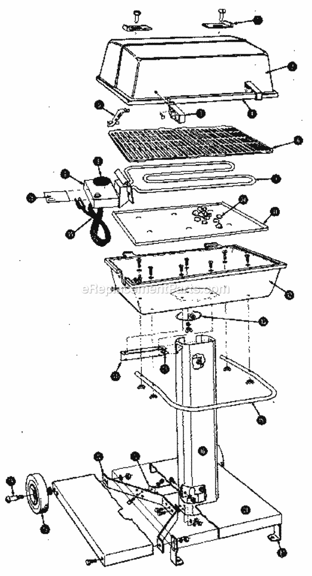 Kenmore 4151381 Electric Grill Replacement_Parts Diagram