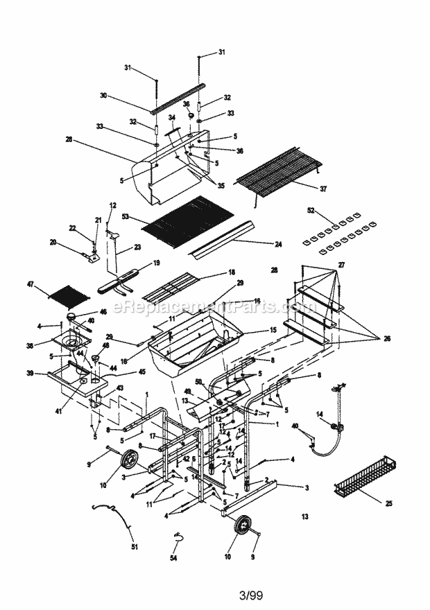 Kenmore 415154950 Outdoor Grill Replacement_Parts Diagram