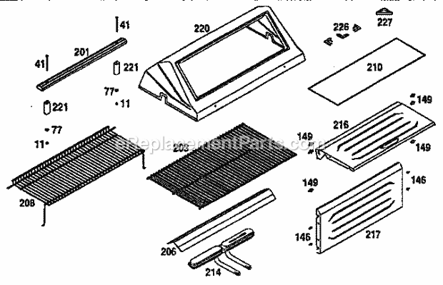 Kenmore 41515641 Grill Grill_Top_And_Cooking_Grate Diagram