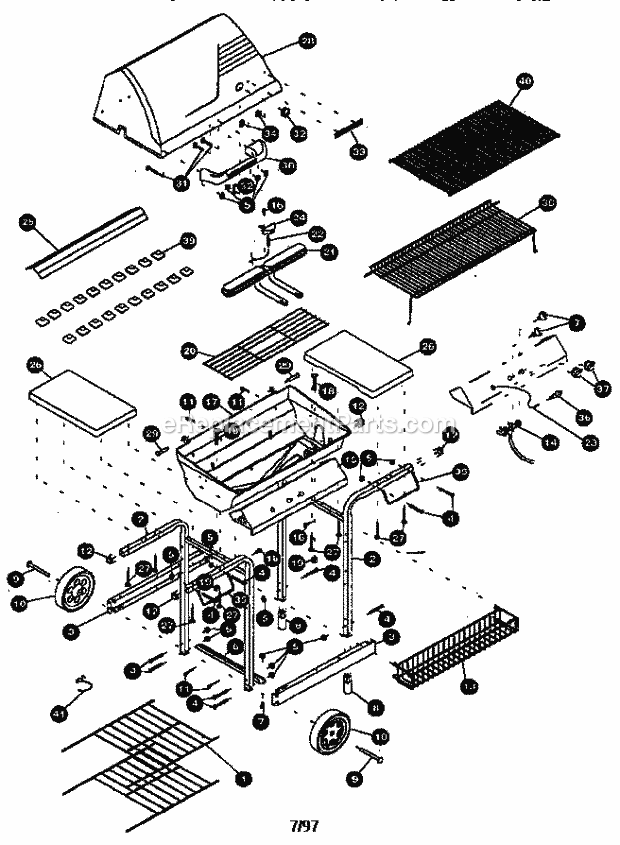 Kenmore 415156611 Natural Gas Grill Replacement_Parts Diagram