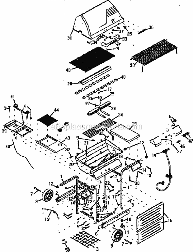 Kenmore 415156651 Gas Grill Replacement_Parts Diagram