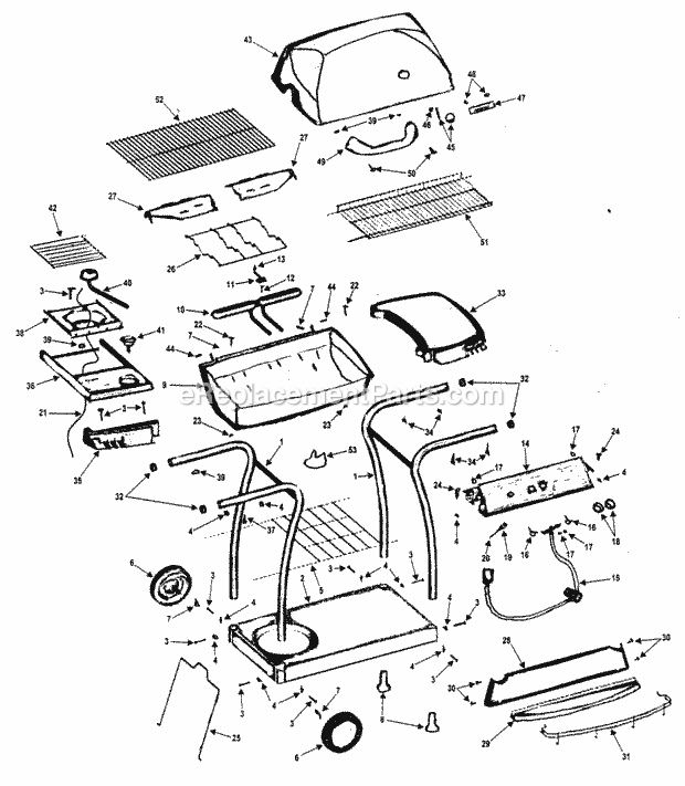 Kenmore 415162070 Grill Grill Diagram