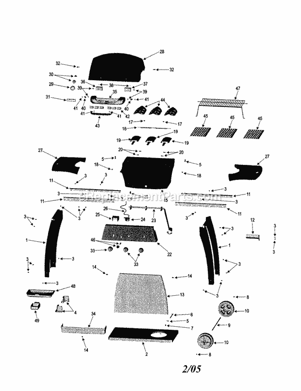 Kenmore 415162130 Liquid Propane Gas Grill Grill_Assembly Diagram