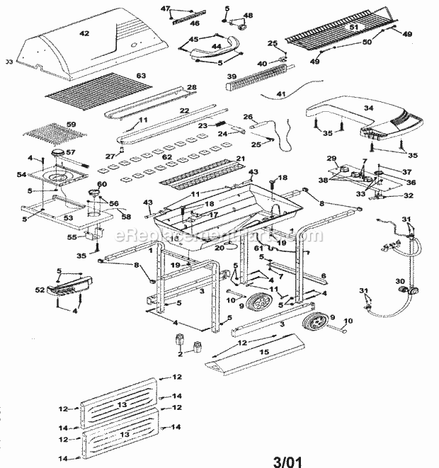 Kenmore 415164320 Grill Cabinet_Parts Diagram