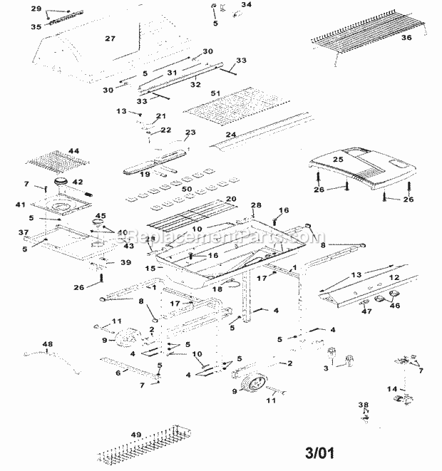 Kenmore 415165350 Grill Cabinet_Parts Diagram