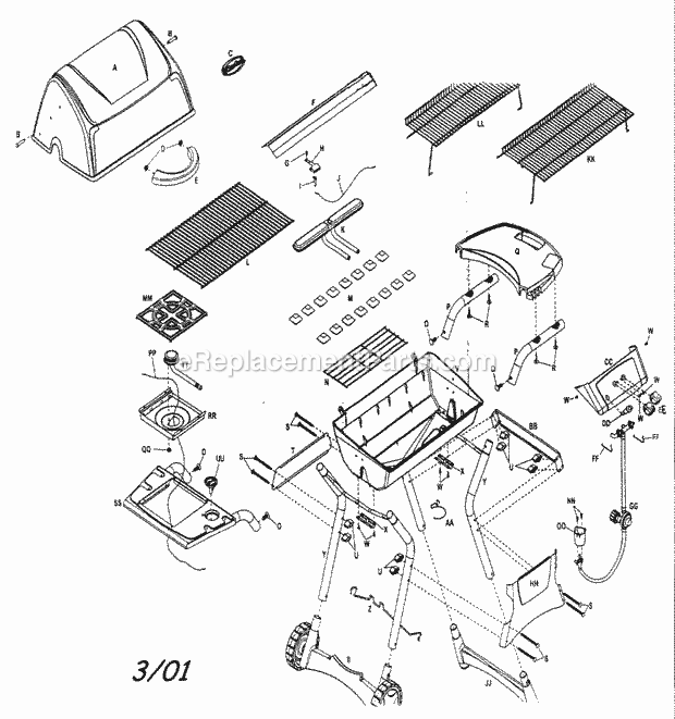 Kenmore 41516940 Grill Cabinet_Parts Diagram