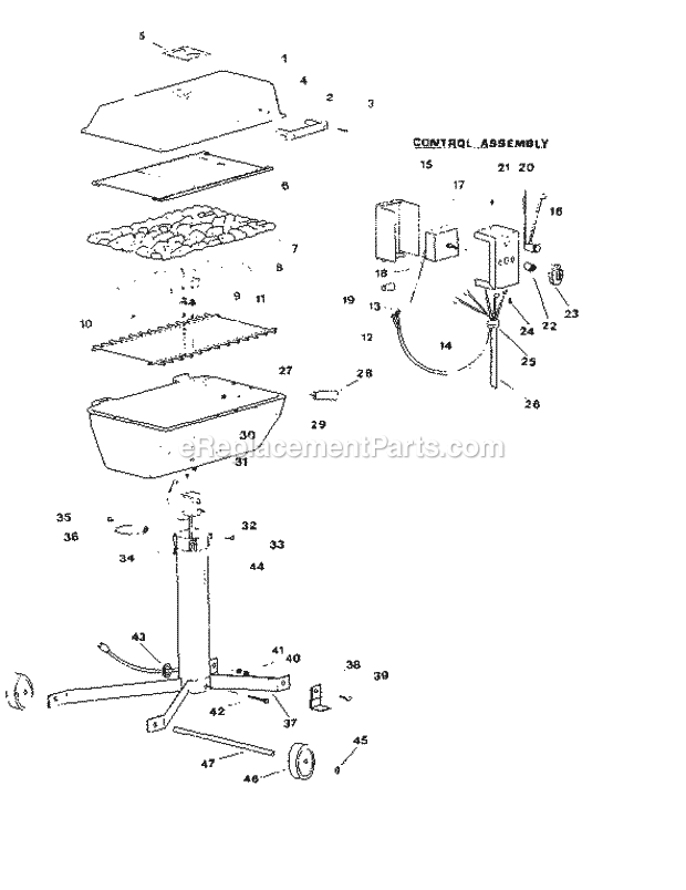 Kenmore 6681832 Electric Grill Control_Assembly Diagram