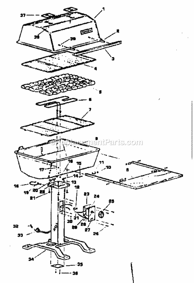 Kenmore 6681847 Electric Grill Replacement_Parts Diagram