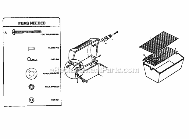 Kenmore 92010191 Portable Propane Grill Grill_Lid_Grate_Installation Diagram