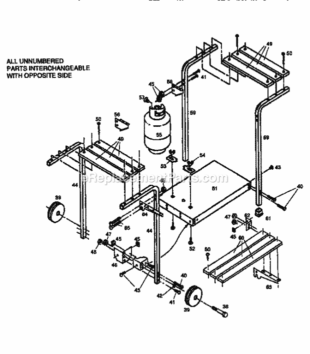 Kenmore 920155010 Outdoor Gas Grill Deluxe_Cart Diagram