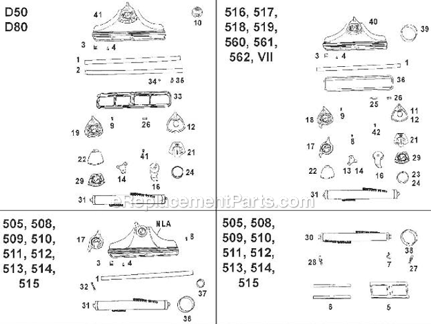 Kirby 508 Upright Page B Diagram