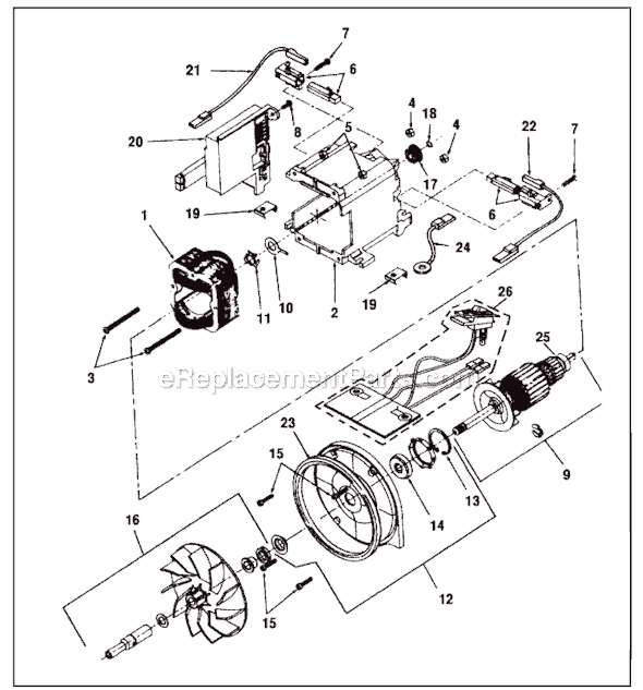 Kirby G3 Vacuum Motor Unit assembly Diagram