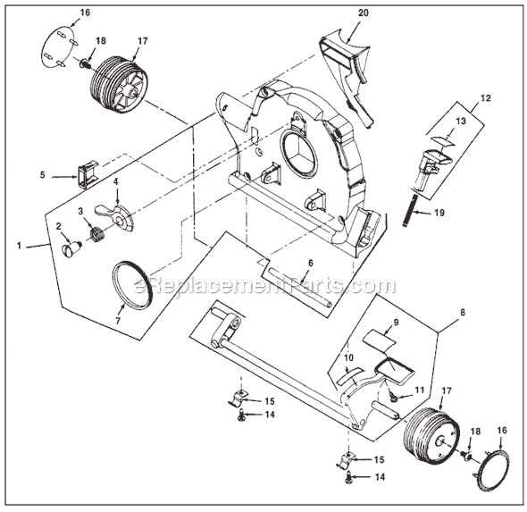 Kirby G3 Vacuum Fan Case assembly Diagram