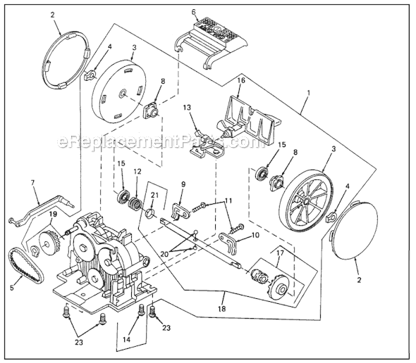 Kirby G3 Vacuum Power drive assembly Diagram
