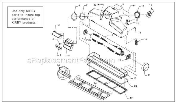 Kirby G4 Vacuum Floor nozzle assembly Diagram