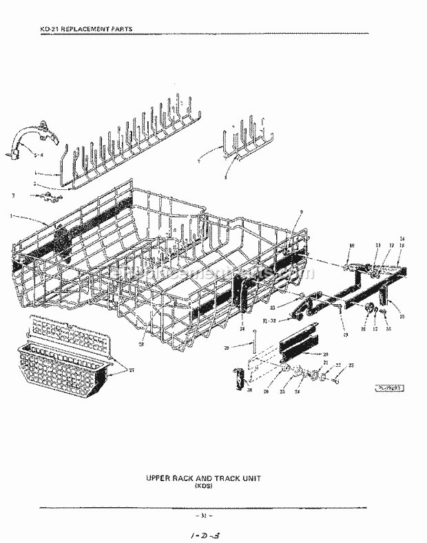 KitchenAid KDI21B Dishwasher Kds Diagram