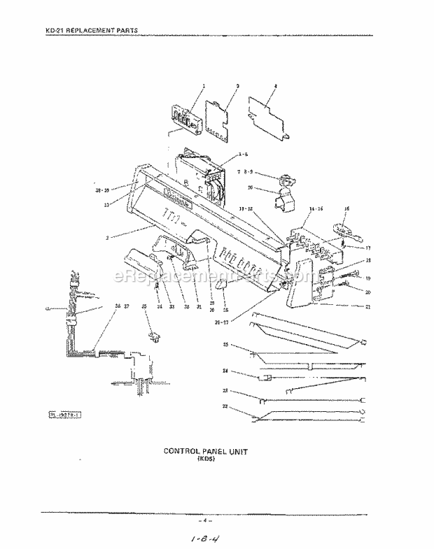 KitchenAid KDI21B Dishwasher Page N Diagram