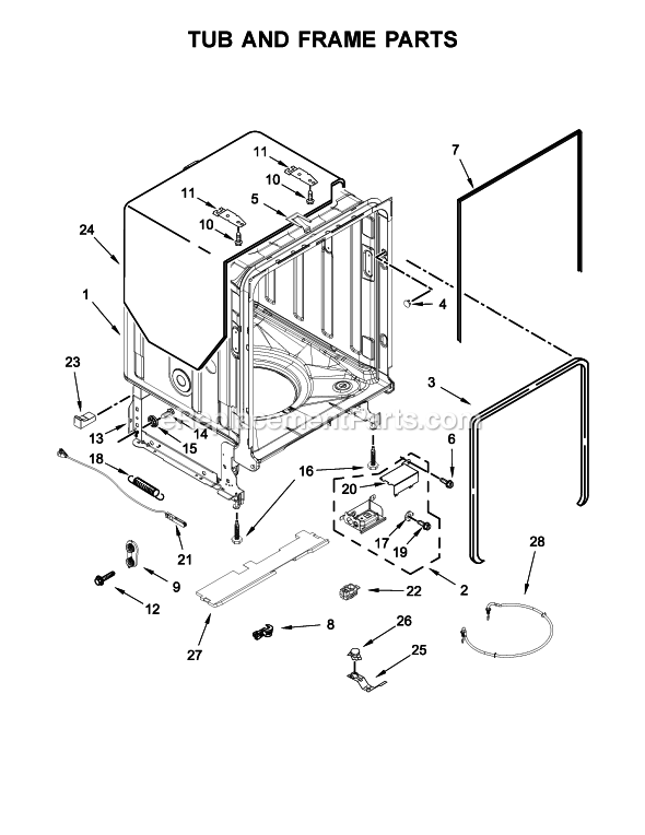 KitchenAid KDPE204GBS0 Dishwasher Page G Diagram