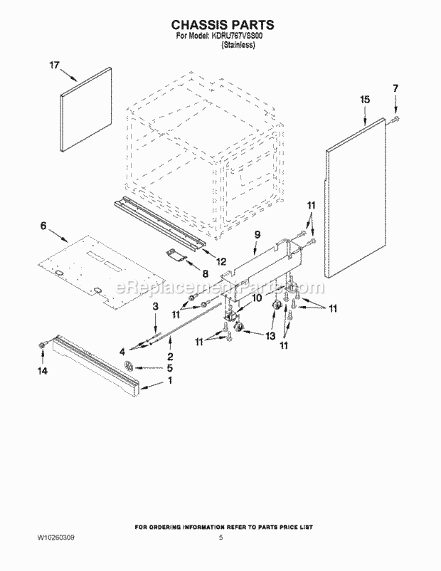 KitchenAid KDRU767VSS00 Range Chassis Parts Diagram