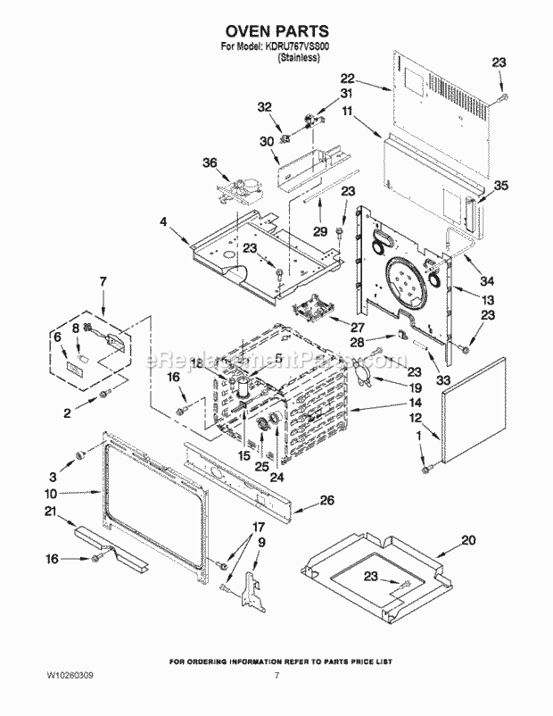 KitchenAid KDRU767VSS00 Range Oven Parts Diagram