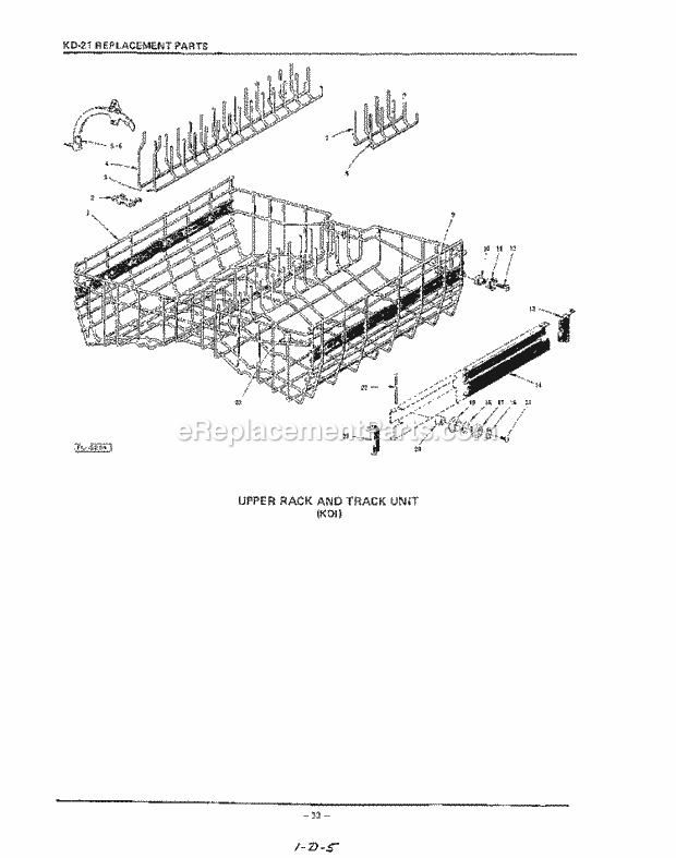 KitchenAid KDSC21A Dishwasher Kdi Diagram